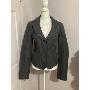 Allsaints Spitalfields Cotton And Linen Blend Gray Blazer